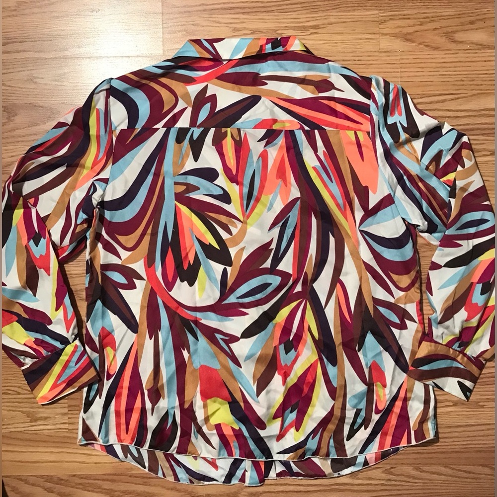 Missoni for Target Abstract Multicolor Button Up Shirt / Blouse XL NWT - Picture 9 of 10